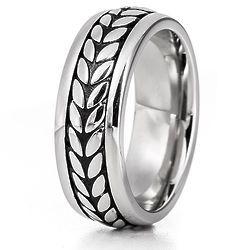 Men's Wheat Design Stainless Steel Band