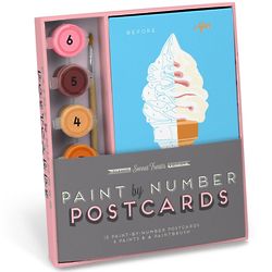 Sweet Treats Paint-by-Number Postcards Kit