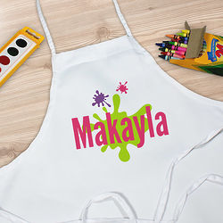 Youth's Personalized Paint Splatter Apron