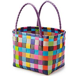 Upcycled Woven Basket Bag