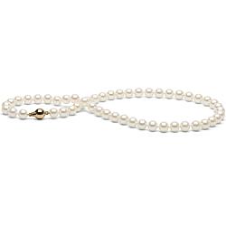 18-inch 7.5mm AA and AAA White Akoya Pearl Necklace