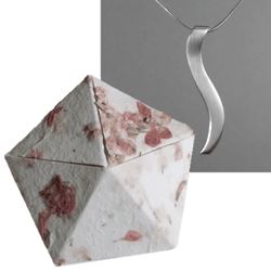 1st Anniversary Sterling Silver Ogee Necklace in Origami Box