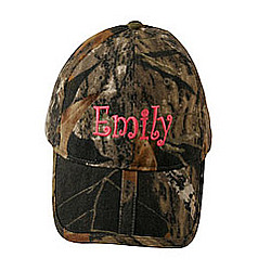 Personalized Washed Brushed Cotton Twill Cap in Camouflage
