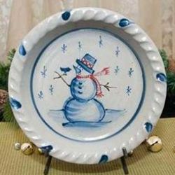 Snowman Pie Plate