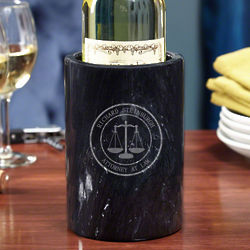 Scales of Justice Personalized Marble Wine Chiller