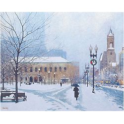Copley Square, Boston in Winter Holiday Cards