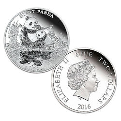 2 Dollar Elizabeth II Giant Panda Silver Coin