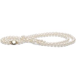 18" Double-Strand White Akoya Pearl Necklace