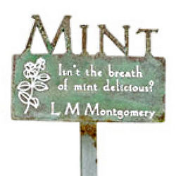 Mint Garden Stake with Quote