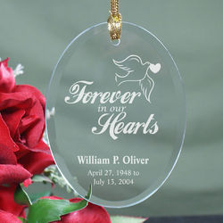 Engraved Forever in Our Hearts Memorial Ornament