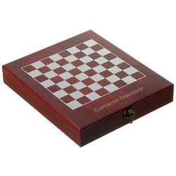 Rosewood Finish Personalized Chess Set