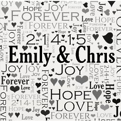Personalized Together Word-Art Canvas