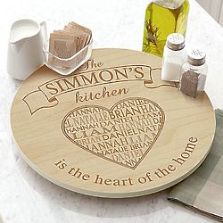 Personalized Heart of the Home Lazy Susan
