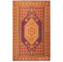 Recycled 6x9 Plastic Rug Turkish in Rust