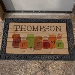 Personalized Fall in the Country Welcome Doormat