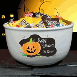 Personalized Halloween Pumpkin Candy Bowl