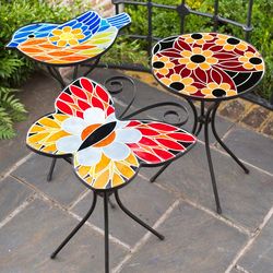 Bright Glass Outdoor Side Table
