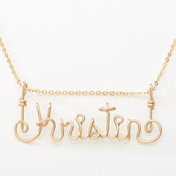 Wire Name Personalized Gold Necklace