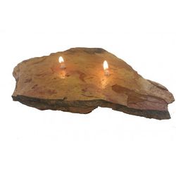 Double Wick Fire Rock Oil Candle
