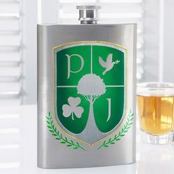 My Crest Personalized Graphic Flask