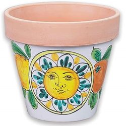 Italian Sun & Fruit Medium Flower Pot