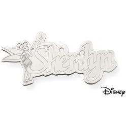 Personalized Tinkerbell Name Pendant in Sterling Silver