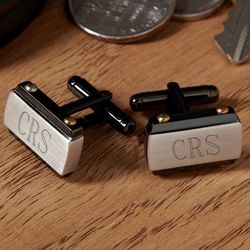Carraway Bolt of Sophistication Engraved Cuff Links