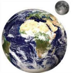 Small Educational Earth and Moon Wall Stickers