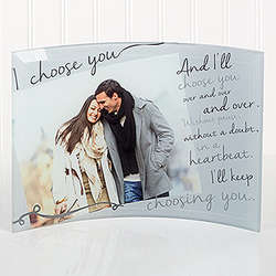 Romantic Curved Glass Photo Frame