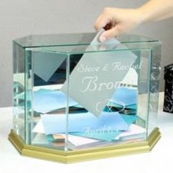 Wedding Cards & Keepsake Glass Octagon Box