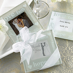 Good Wishes Pearlized Photo Coasters