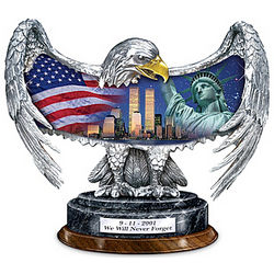 September 11, 2001 Patriotic Eagle Figurine