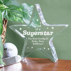 Dad's Personalized Superstar Plaque