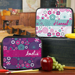 Personalized Floral Lunch Tote