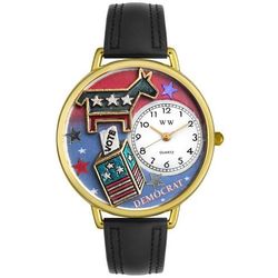 Large Democrat Watch in Gold
