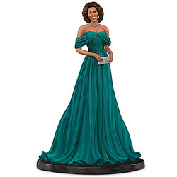 Michelle Obama Teal Gown Figurine