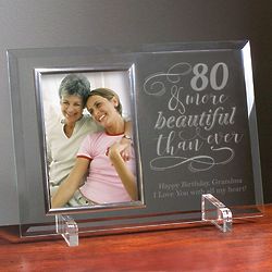 Personalized More Beautiful Than Ever Birthday Glass Photo Frame