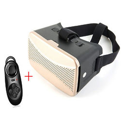 Virtual Reality 3D Video Glasses with Bluetooth Controller