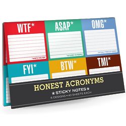 Honest Acronyms Sticky Note Gift Set