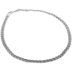 Interwoven Paths Sterling Silver Choker Necklace