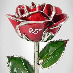25th Anniversary Silver Rose