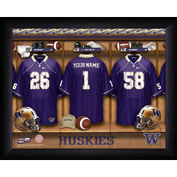Personalized Washington Huskies Locker Room Print