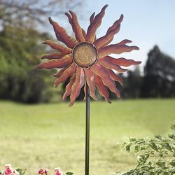Metal Sun Spinner Kinetic Garden Sculpture
