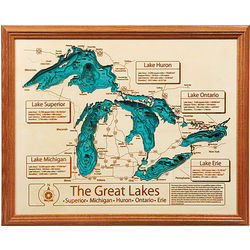 Great Lakes Topography Art