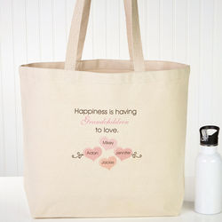 Personalized Happiness Is Children Canvas Tote Bag