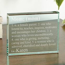 Personalized Perfectly Defined Woman Glass Block