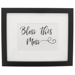 Bless This Mess Whimsical Print in Black and White