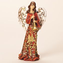 13" Angel with Horn Figurine