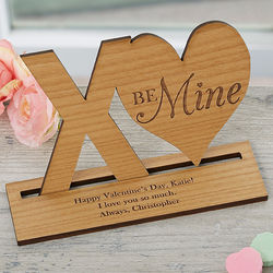 Personalized Romantic Wooden XO Heart Decoration