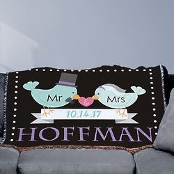 Personalized Newlywed Throw Blanket
